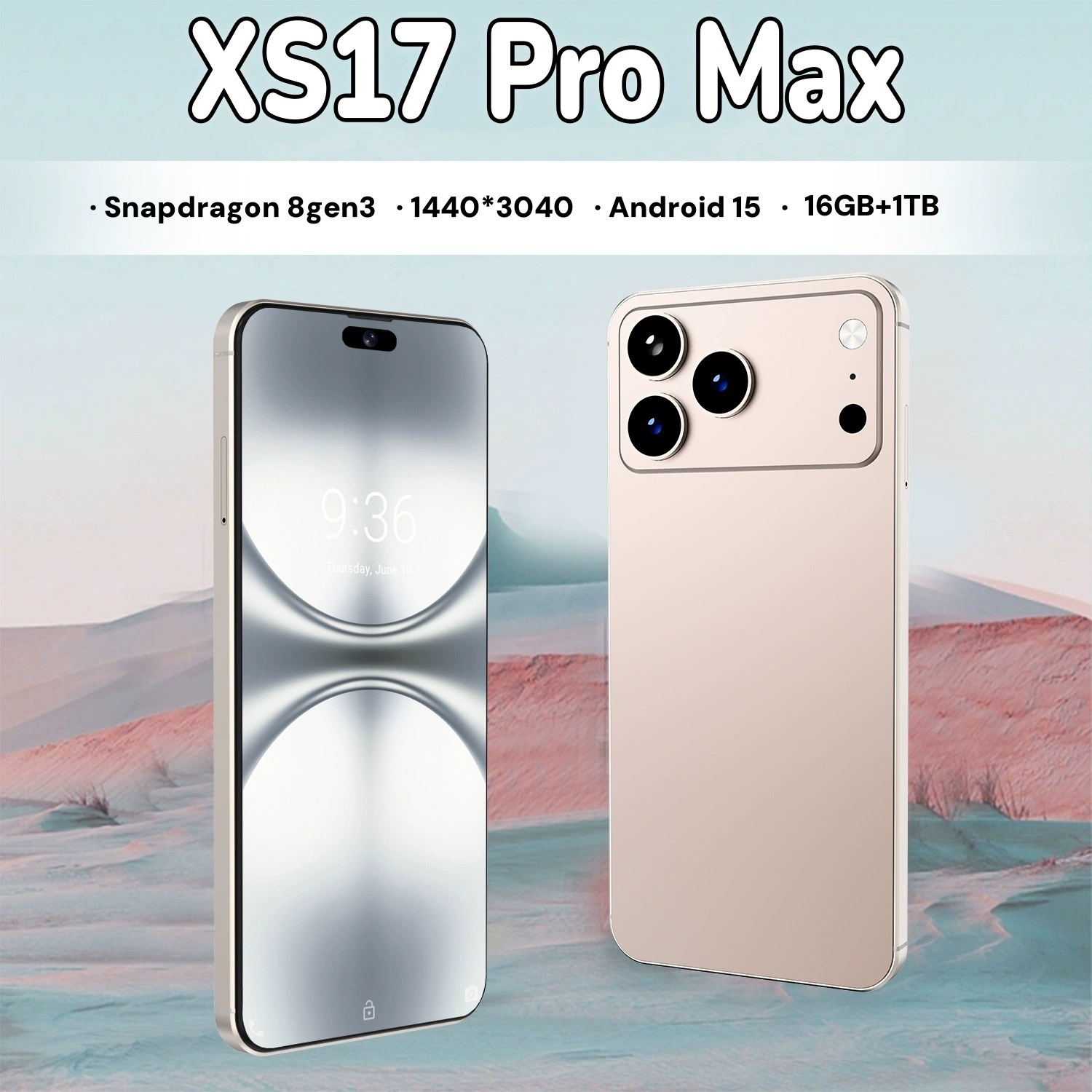 Мобильный телефон Pro, экран, 17 Pro Max, 64 ГБ
