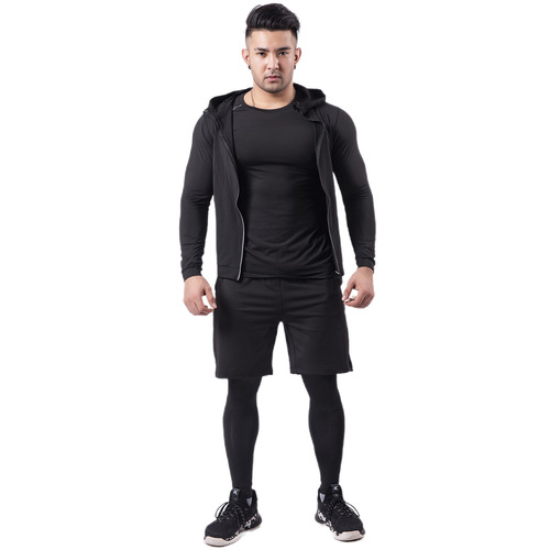 Quick-drying fitness clothing suit for men in autumn and winter high elastic breathable tights sweat-proof basketball base sports suit