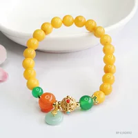 Xinyu натуральный янтарный браслет куриное масло желтого медового воска ручной шампур ретро ювелирные изделия в прямом эфире оптовая продажа волос HP4102602