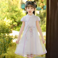 Новое детское платье Cheongsam в китайском стиле для девочек для выступлений, модное платье принцессы Ханфу