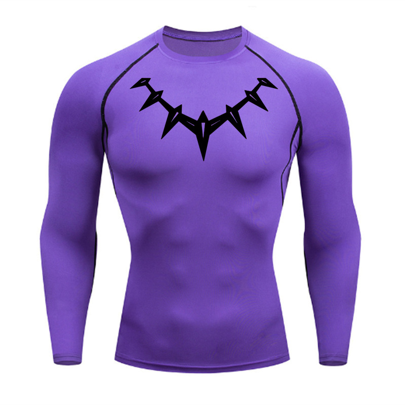 Black panther herr träningströja fitness andas och elastisk_voghion.com