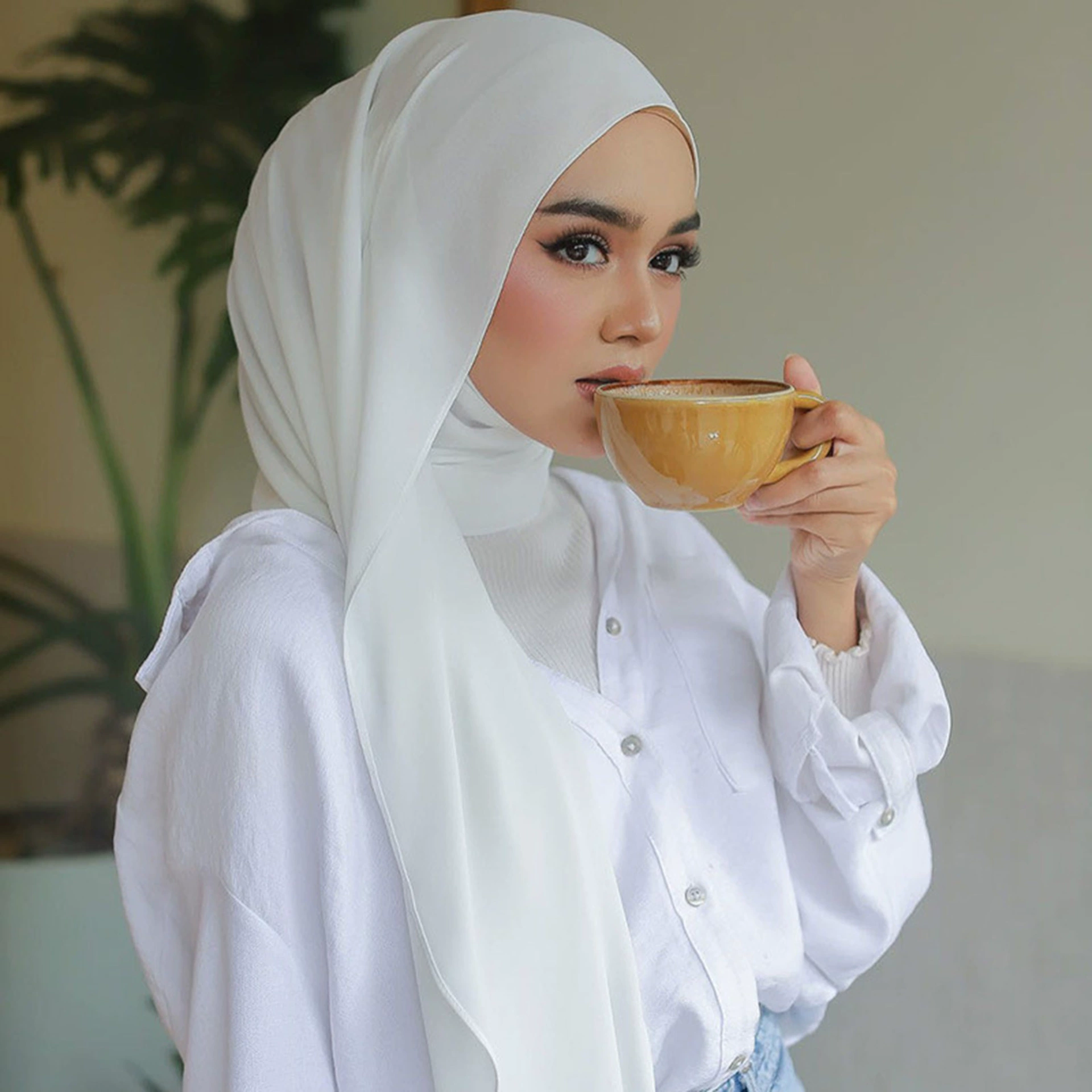 Шифоновый шарф для женщин, высококачественный ветрозащитный и пескозащитный головной платок, всесезонная шаль.