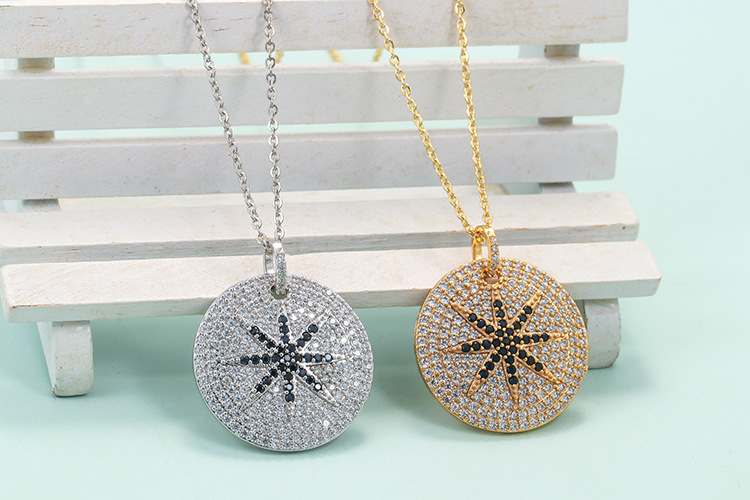 Necklace Classification Simple Micro-encrusted Rice-shaped Copper Micro-encrusted Zircon Round Necklace