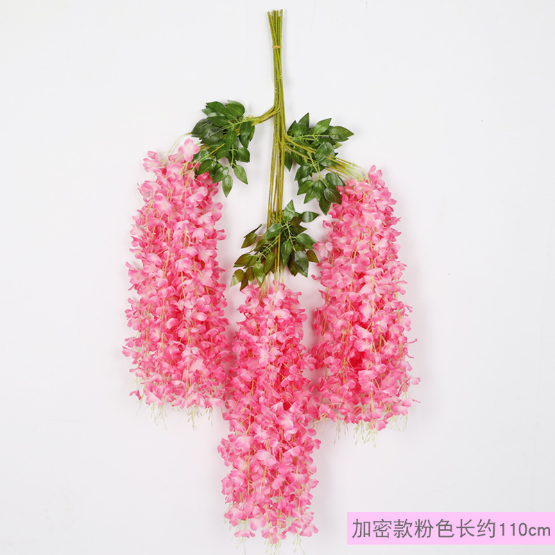 Flor de Glicinia, Flor de Techo Violeta, Flor de Glicinia para Bodas, Enredadera Decorativa, Enredadera de Flores Artificiales, Decoración del Hogar al por Mayor