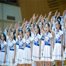 儿童节合唱演出服青花瓷舞蹈服女童裙子适合六一穿的衣服演讲朗诵
