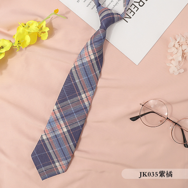 日系格子黑色领结领绳女领花学院风飘带jk蝴蝶结衬衫ins水手服|undefined