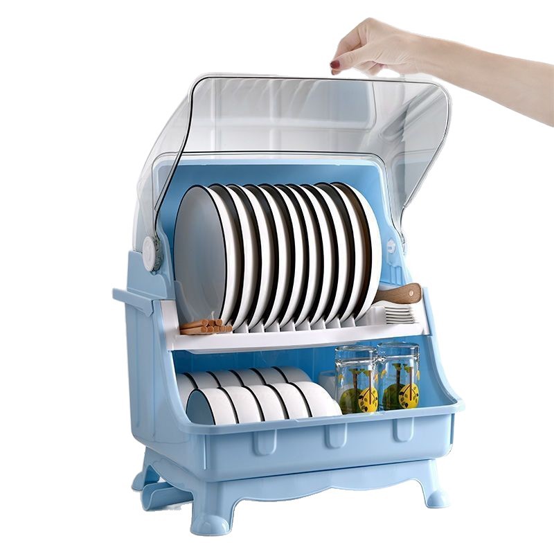 Nuevo tipo transparente a prueba de polvo de doble capa sala extra gruesa caja de almacenamiento de palillos de doble capa caja de almacenamiento de palillos de doble capa