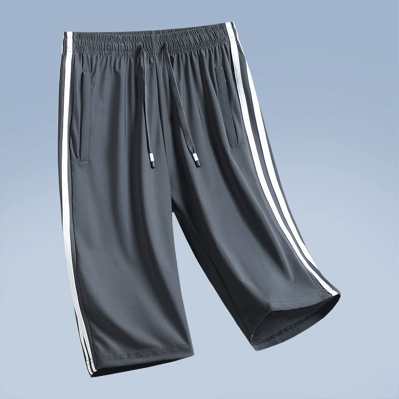 帝宇神龙 Silk summer trousers, men's thin shorts for leisure, plus size
