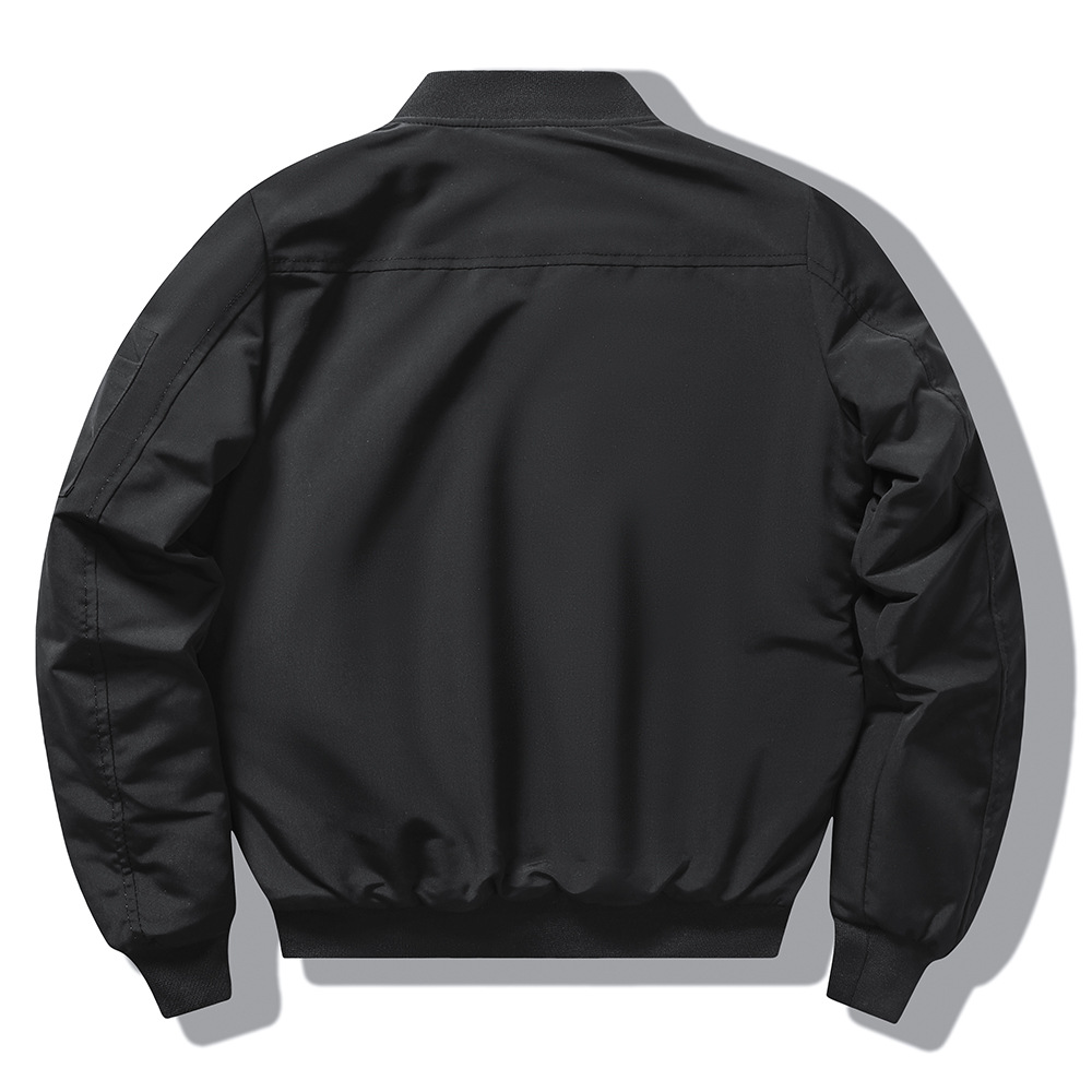 Men's Embroidered Bomber Jacket Autumn Winter Military Green_voghion.com