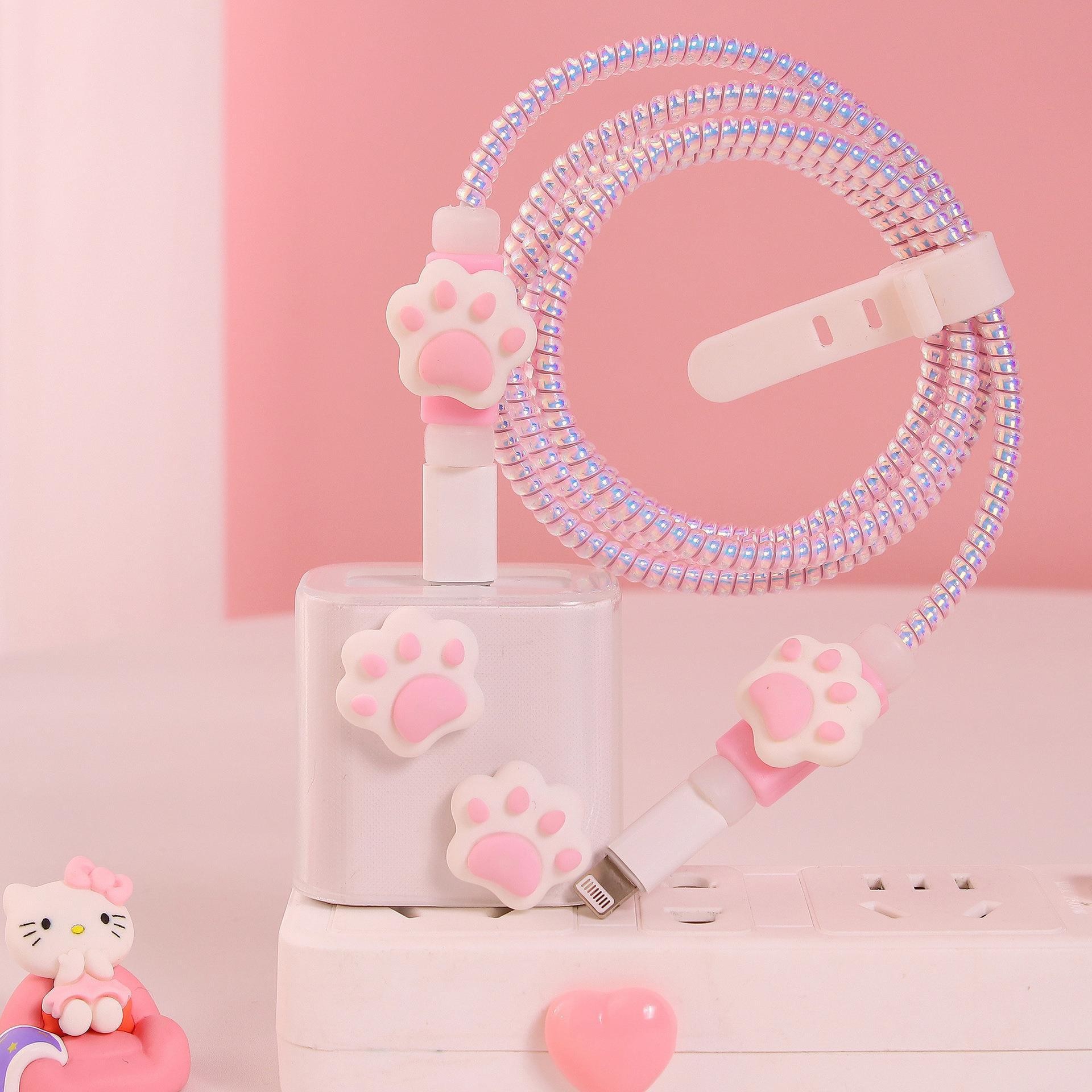 Aplicable a la cubierta protectora del cable de datos iPhone13/14/15 cubierta protectora estándar europea y americana de Apple 20W cargador