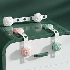 Du Lai Du Wan Maternity and Baby Products Wholesale Bear Flat Opposite Lock Baby Protection Children Multi-Function Safety Lock