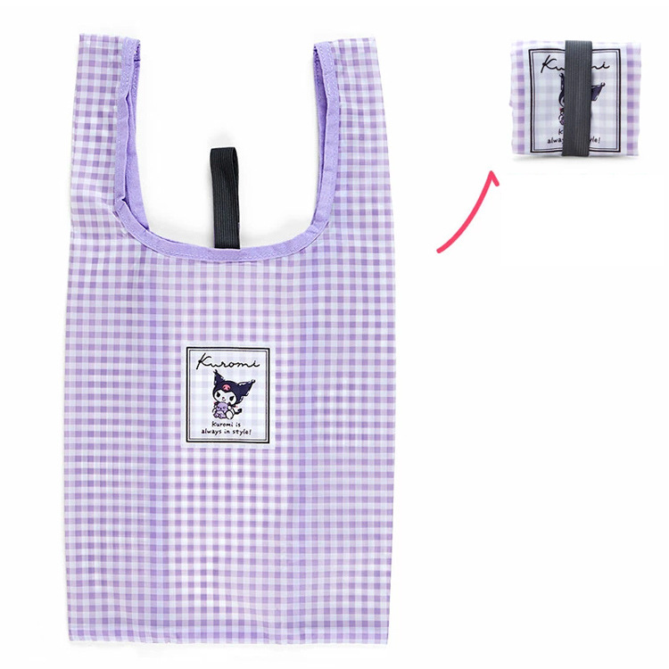 日本のハローキティ収納バッグ、楽しいクロミ収納バッグ、精巧な仕上がり、超軽量折りたたみショッピングバッグ