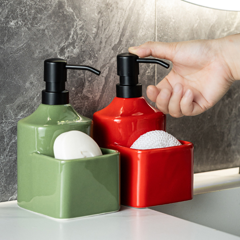 Creativa transfronteriza loción cerámica subenvasada botella de almacenamiento champú gel de ducha detergente hotel baño hogar