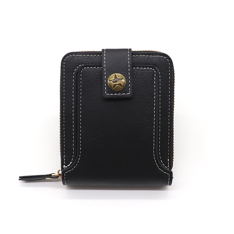 Bolso de tarjetas de hombre de alta calidad, gran capacidad multifuncional, porta tarjetas de tarjetas, cartera corta retro, bolsa de cambio de tarjetas