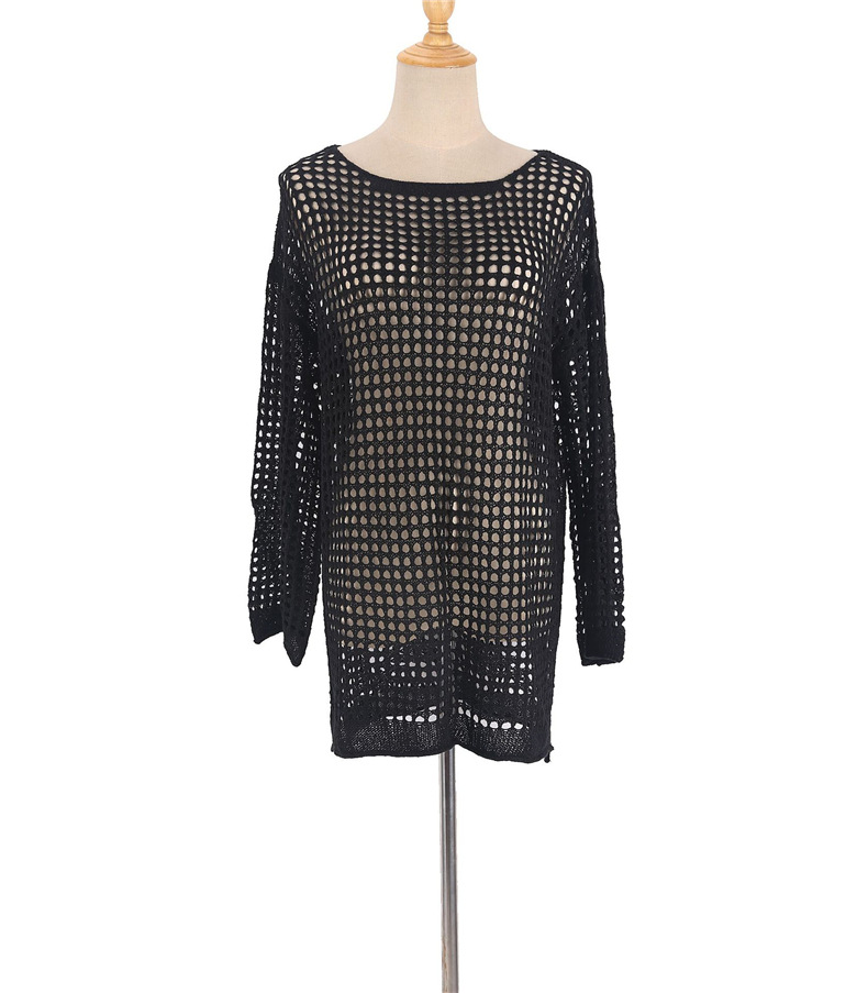 Damen Strand Cover Up Gehäkelter Strickpullover Für Urlaub_voghion.com