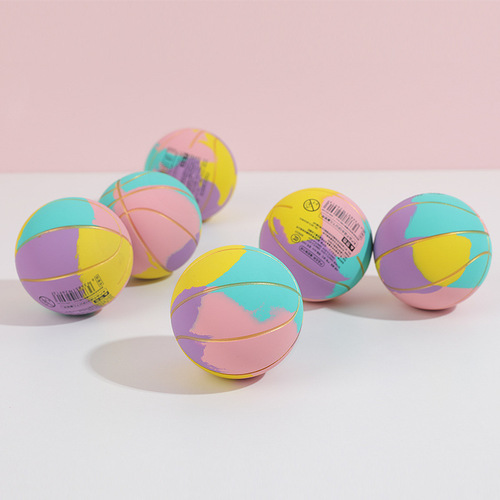 New ultra-high elastic rubber small basketball students and children decompression elastic ball toy gashapon machine jumping ball wholesale