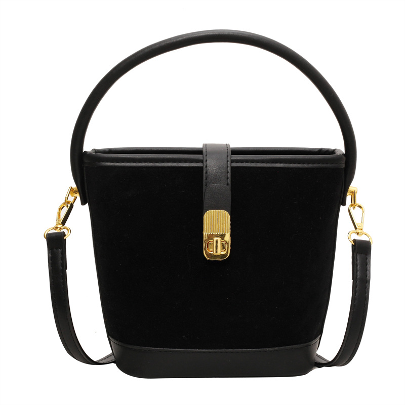 Nicho coreano de diseño simple bolso de cubo de mano mujer 2024 nuevo estilo de moda universal bolso de hombro bolso de moda