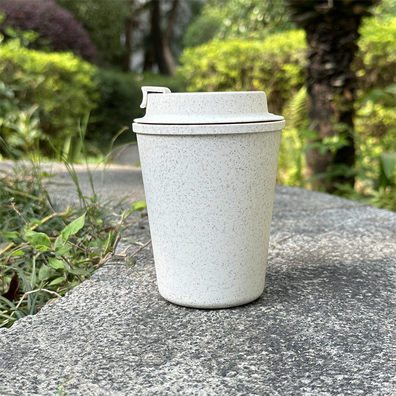 Tazza da caffè e acqua regalo antiscottatura a doppio strato in paglia di grano riciclata ecologica e di alta qualità_voghion.com