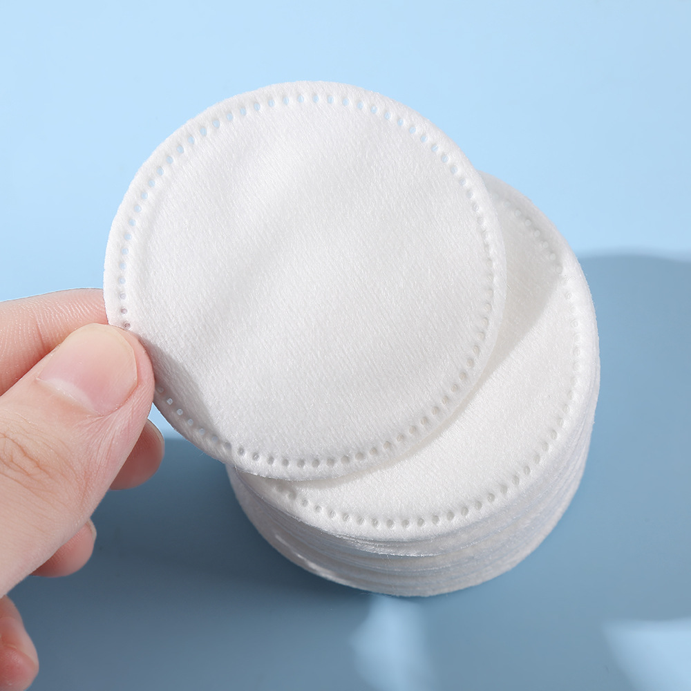 Transfronterizo redondo sin pellizco de algodón húmedo portátil desechable algodón desmaquillaje absorbente de agua de paquete grande espeso algodón de cuidado de la piel
