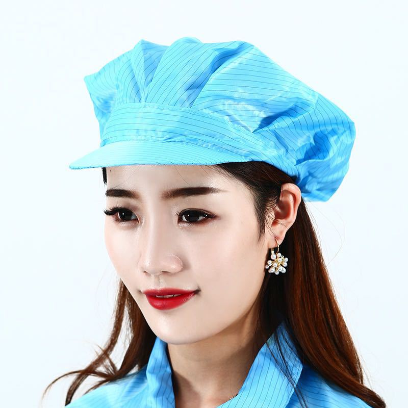 蓝色条纹大工帽