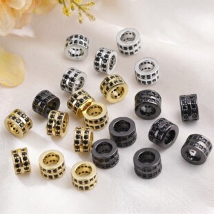 18K��ɫɢ��΢��ʯ�������D�\��DIY����朸����Ʒ�������