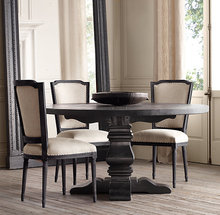 美国RH原单家具新古典椅子 法式乡村复古实木餐椅美式简约办公椅
