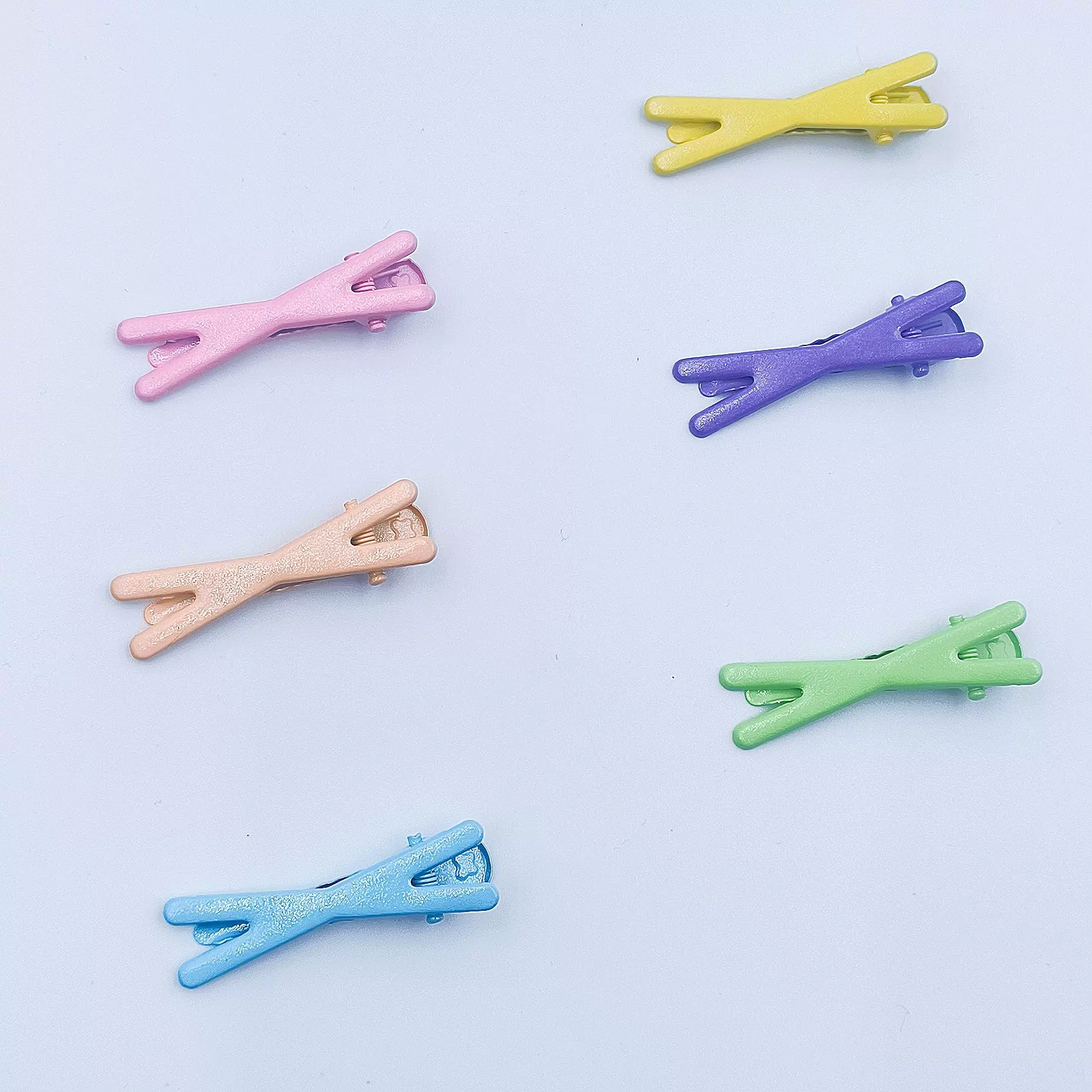 4.5cm糖果色交叉形发夹刘海边夹甜美百搭奶油胶diy配件碎发几何风