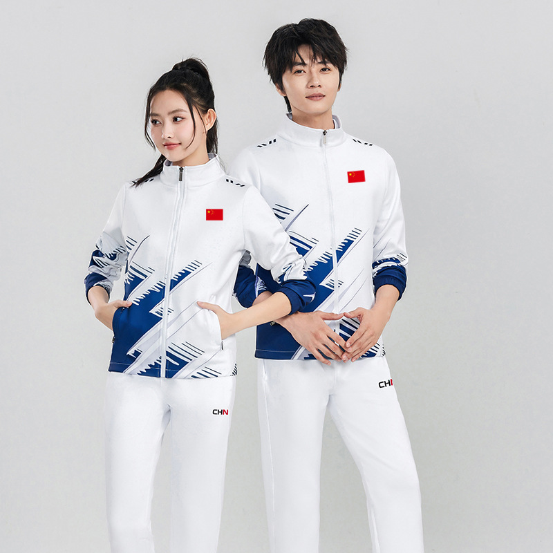 Chinese Games Class Clothes suit Men's Two-Piece Set Women's Junior High School Senior high school School Uniform Activity Clothes Square Dance Group Clothes