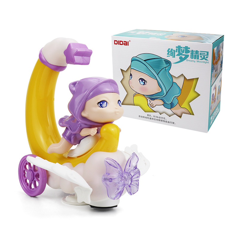 Nuevo movimiento eléctrico universal caminar hermoso sueño genio luz música niños venta caliente juguetes regalos para niños y niñas al por mayor