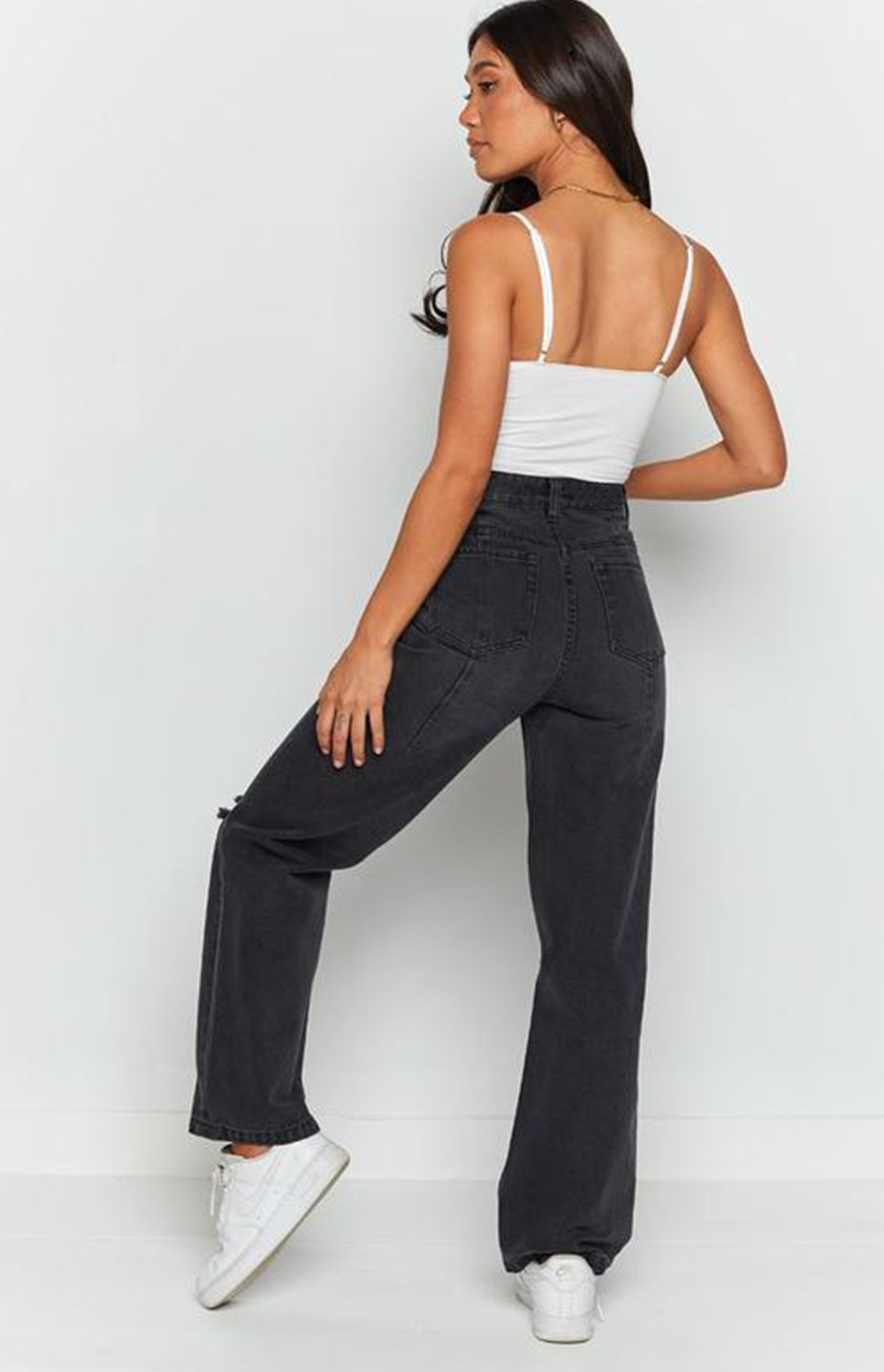 Loose Hole High Waist Straight Street Trendy Jeans - Pants - Uniqistic.com