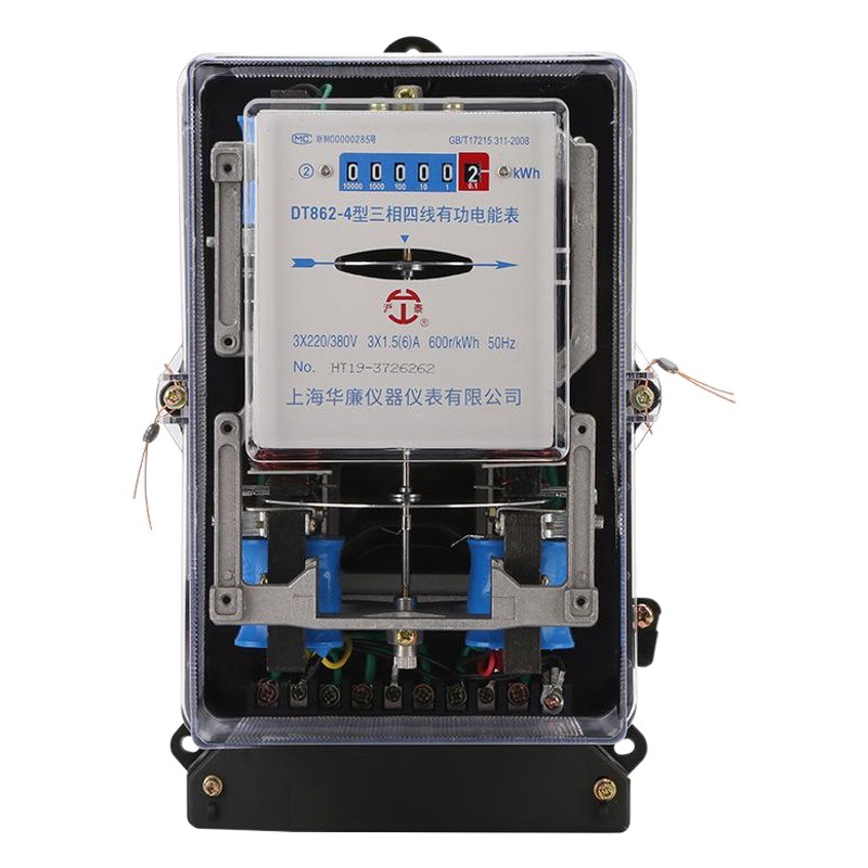 Fábrica al por mayor transparente de tres fases de cuatro hilos mecánico medidor de energía 380V medidor electrónico de energía medidor industrial