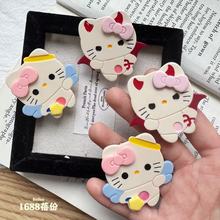 甜酷可爱恶魔天使猫咪醋酸发夹kitty刘海侧边夹儿童碎发发卡卡通