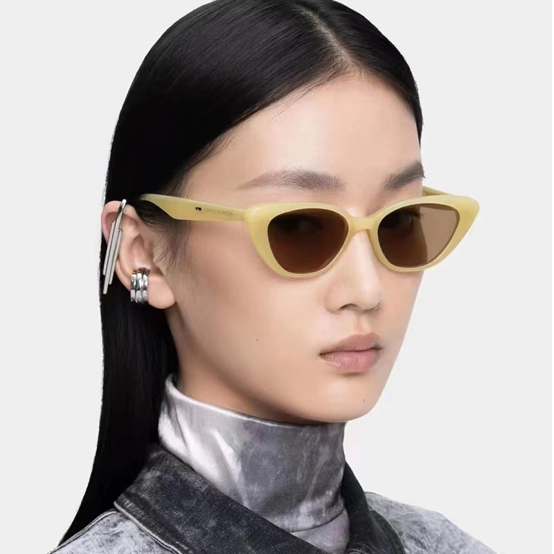 Style Ig Style Simple Couleur Unie Pc Oeil De Chat Plein Cadre Femmes De Lunettes De Soleil display picture 2