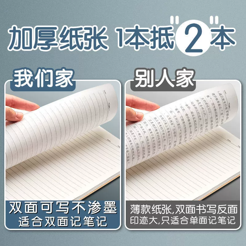 A5 copybook notebook for elementary students, thick block, tear‑off sheets, coil or removable binding