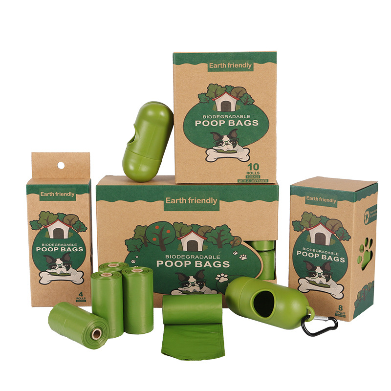 Cross Border Amazon Degradable Pet Trash Bag Dog Poop Bag Biodegradable Dog Poop Bag Dispenser Pet Supplies