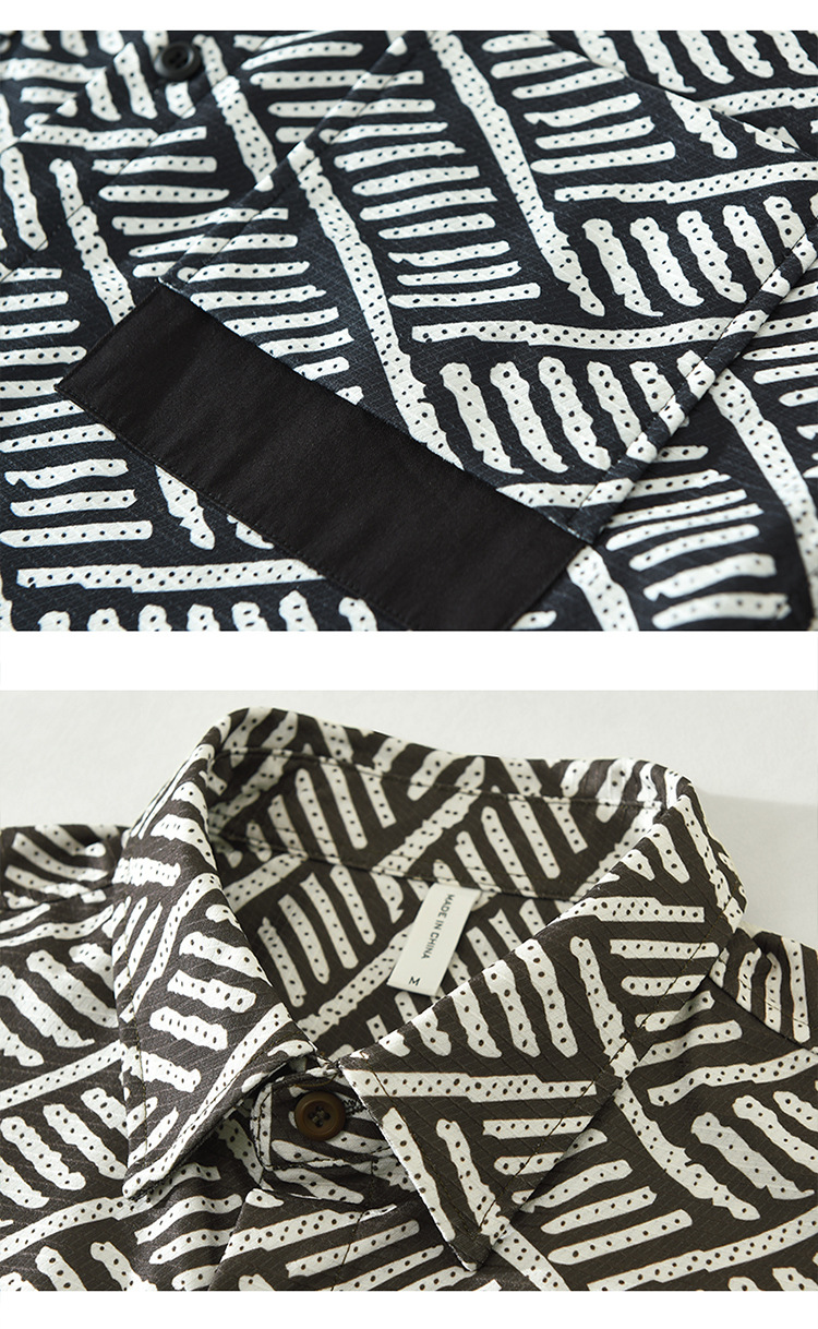 6780 Chemise rétro japonaise à manches longues pour hommes, impression Joker littéraire décontractée, haut ample pour hommes, une génération._voghion.com