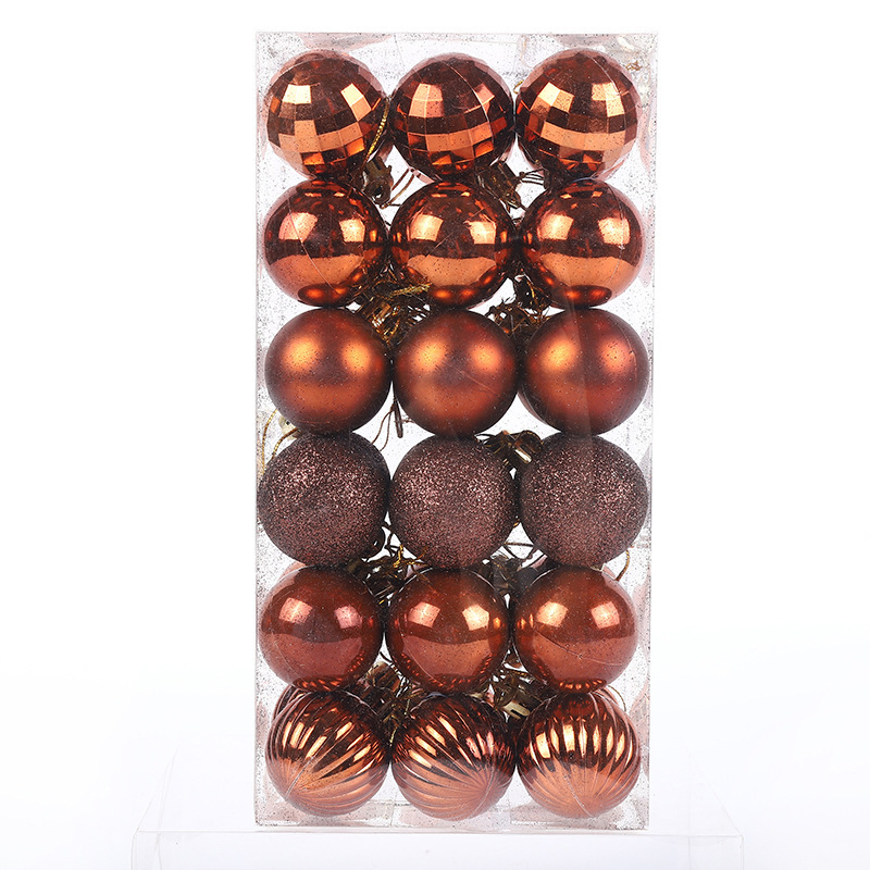 Bolas galvanizadas de plástico 4cm36pcs mini colgante de Navidad artículos navideños coloridos bolas de decoración accesorios de día de San Valentín