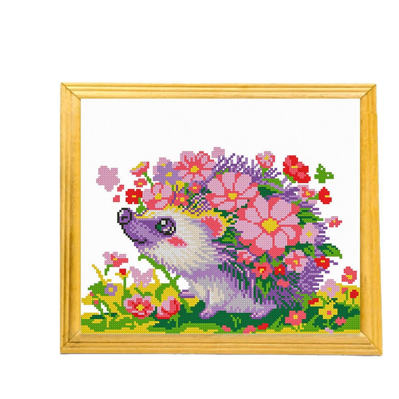 Venta caliente transfronteriza flores de punto de cruz erizo dibujos animados animales niños punto de cruz piezas pequeñas hecho a mano bordado al por mayor image 5