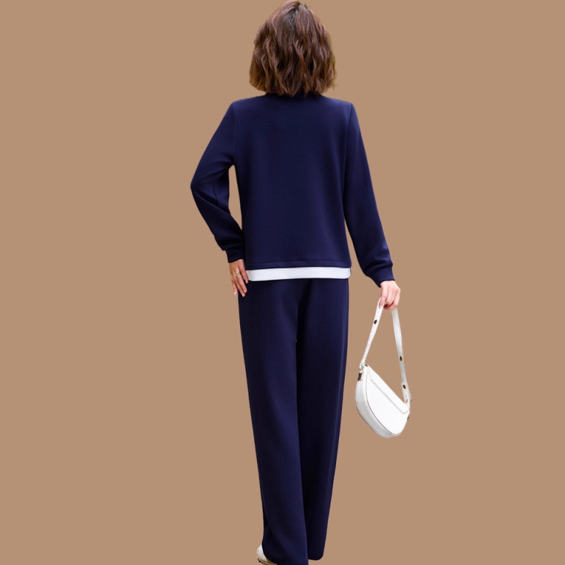时尚妈妈秋装洋气卫衣运动服套装2025新款中老年女减龄上衣两件套|undefined
