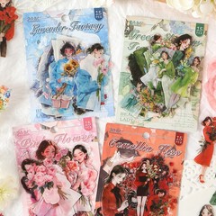 跨境ZABC贴纸包 曼妙佳人系列 精致女生主题手账DIY素材装饰贴15