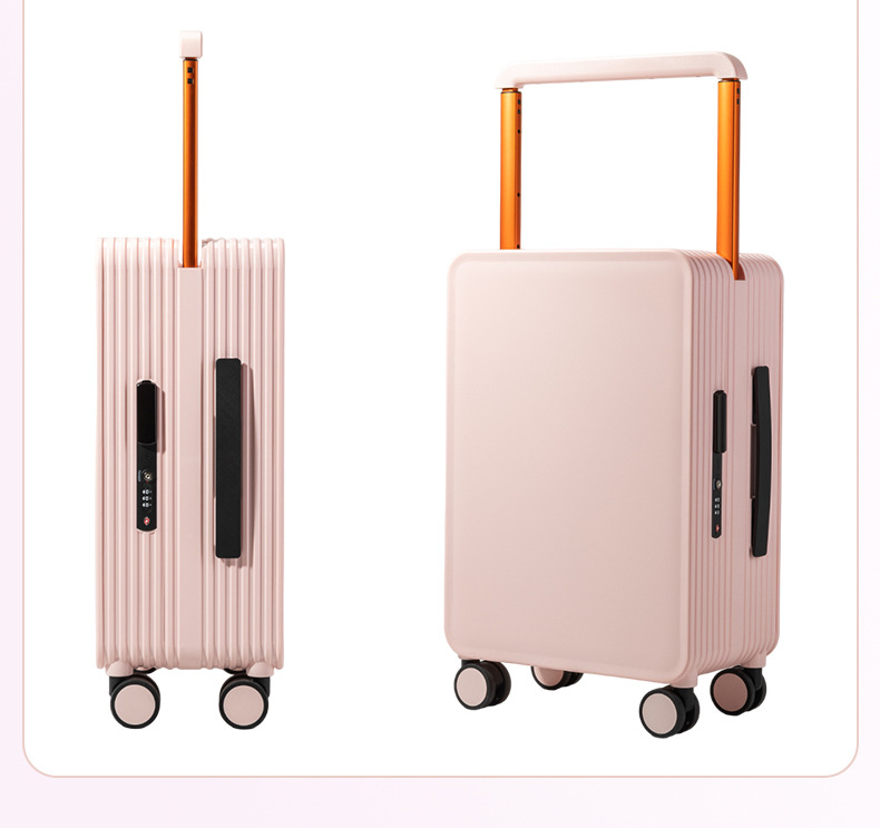 Vali nhựa PC 20 inch bánh xe vòng bi thật, vách ngăn đôi, màu cam — Injection Molding PC Double vách ngăn với túi lưới màu cam chi tiết 31