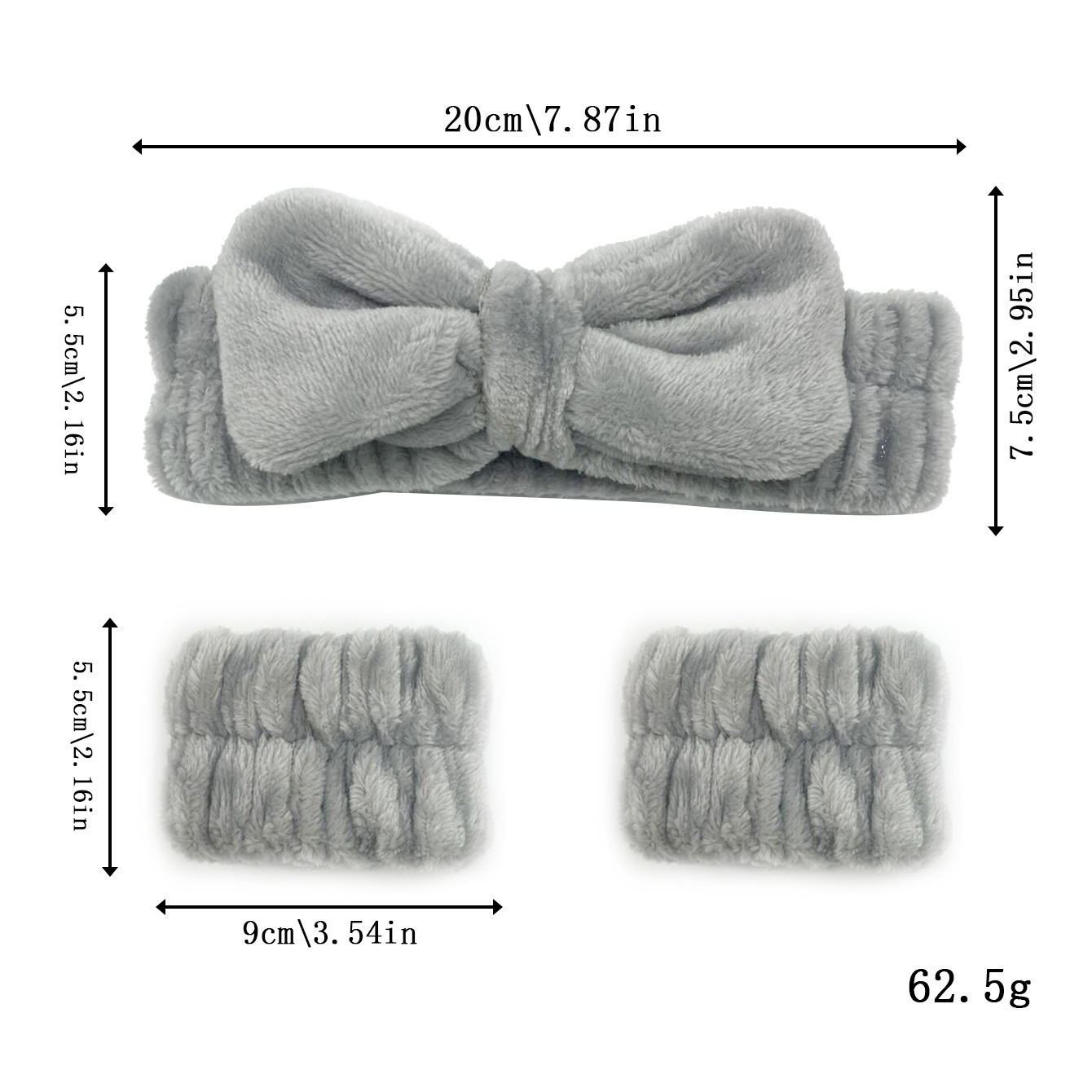 Arco banda de pelo al por mayor de las niñas de color sólido todo partido de maquillaje absorbente de sudor-limpieza lavado de cara correa de muñeca de franela banda de pelo