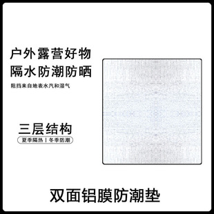 Outdoor moisture-proof mat double-sided aluminum film portable picnic mat camping tent beach mat double lunch break floor mat thickened