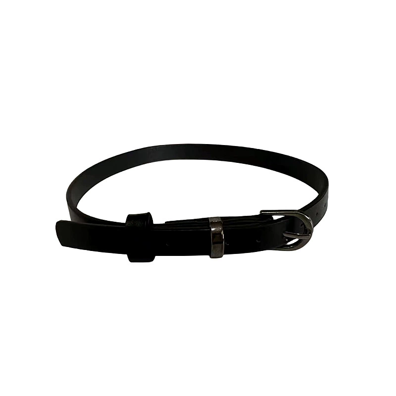 Ожерелье чокер Black Minimalistic короткий, регулируемая искусственная кожа 30–40 см, ширина 1.0 см