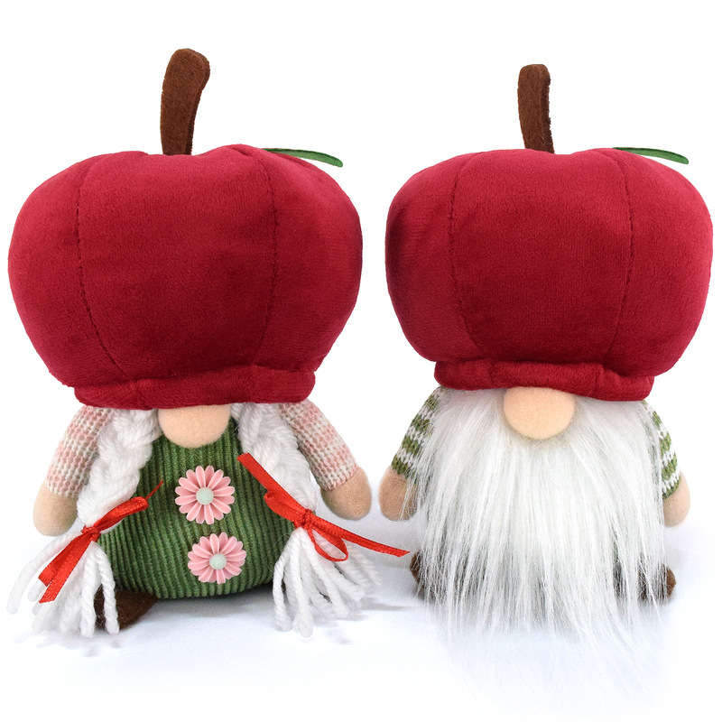 Christmas autumn and winter red apple faceless doll Rudolph fruit dwarf doll decorations European and American ornaments cross border