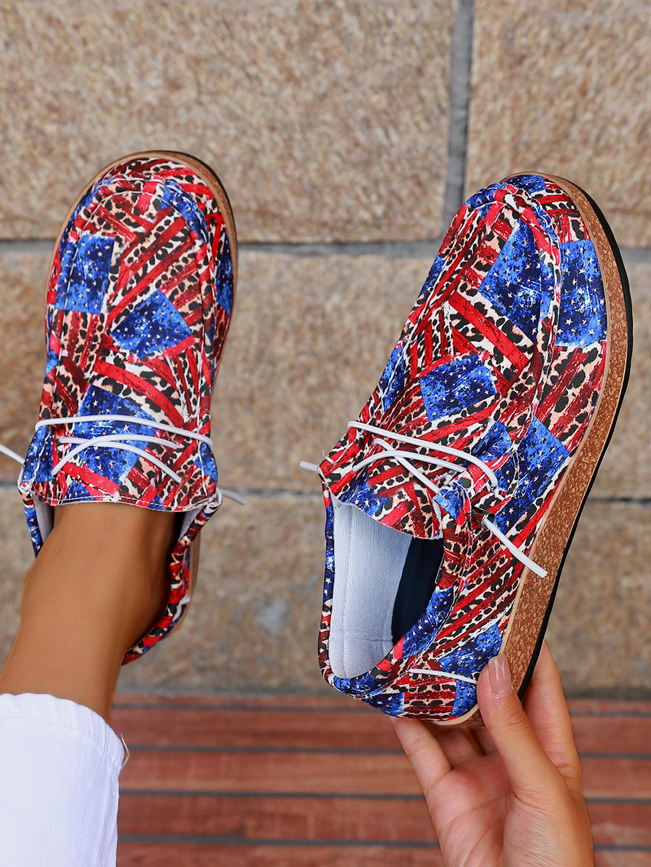 2024 New Thick soled Independent Day Large Fashion Sports and Leisure Board Lazy Shoes_voghion.com