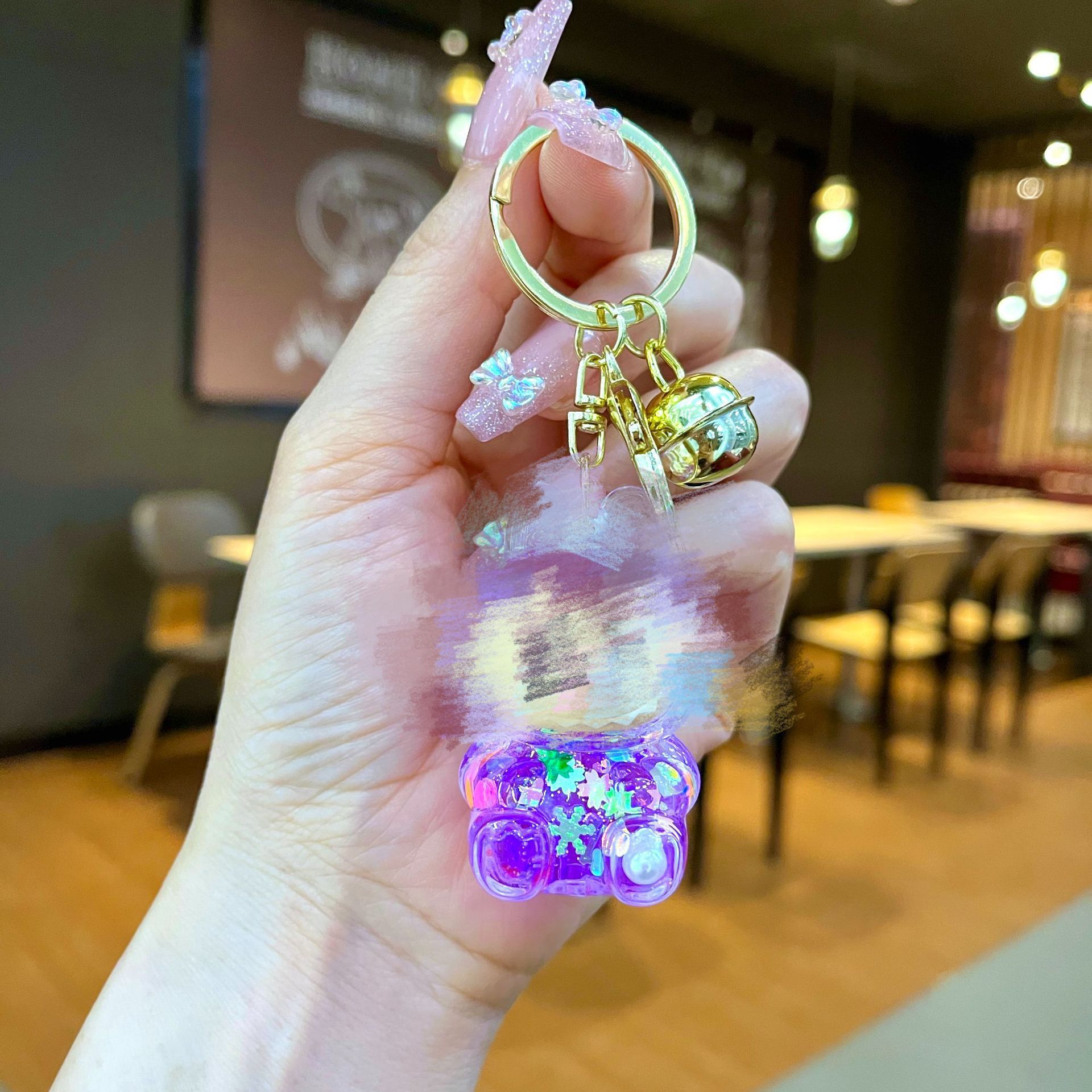 골드 하드웨어 [보라색] 야광 플래시 스몰 천