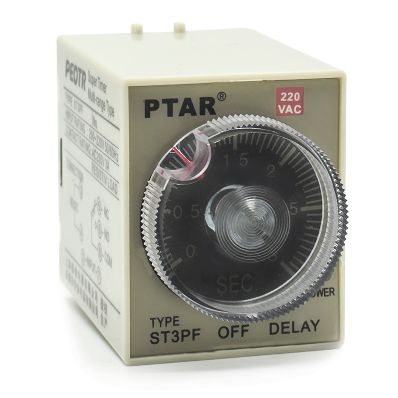 ST3PF断电延时 时间继电器 延迟控制开关DC12V 220V普正电器PEOTR