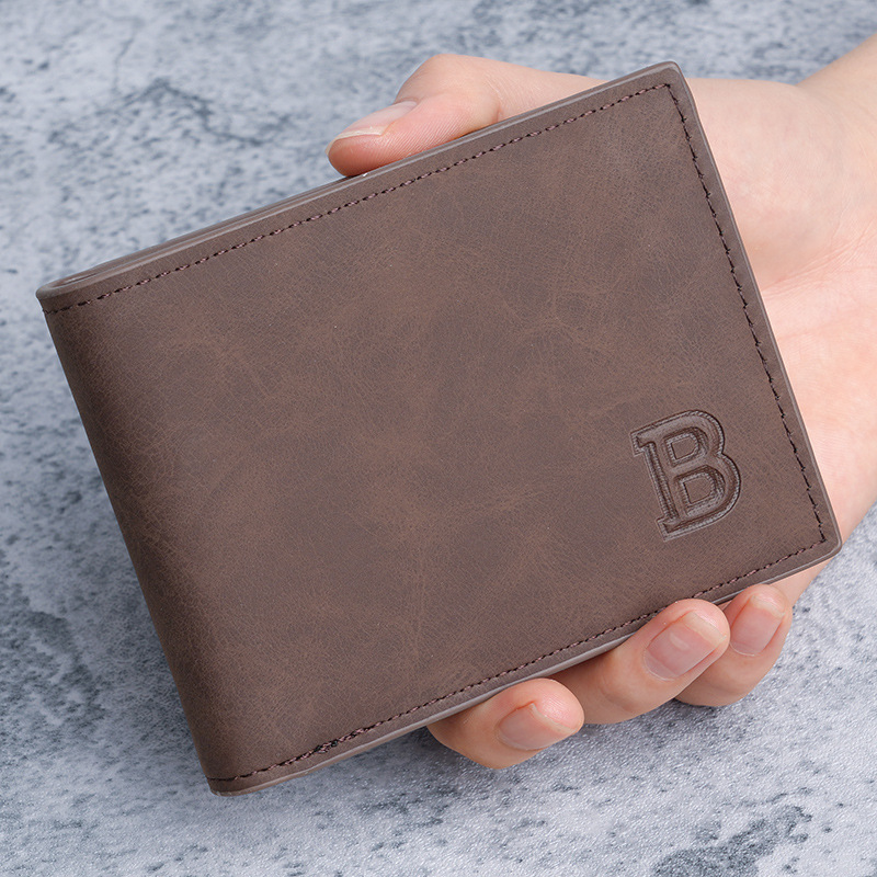 Fashionable Retro Men's Short Wallet New Model 80% off Multi-Card Slot Wallet Multi-Functional Coin Purse in Stock