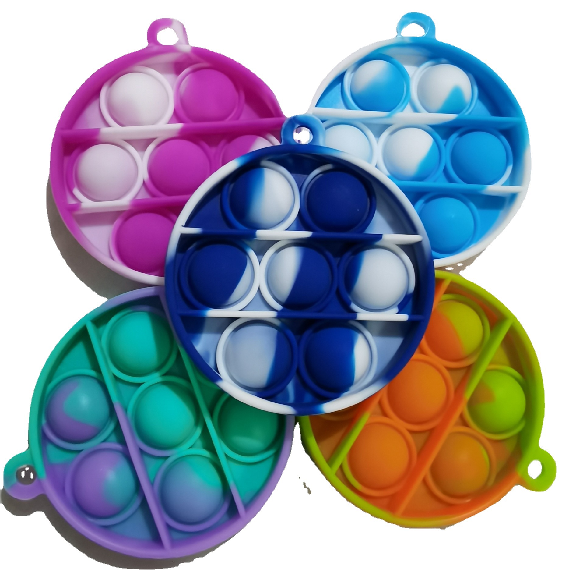 Hot sale mini burbujas de silicona reducción de presión juguetes roditorización pionero colgantes de llaver Mini pop it toys